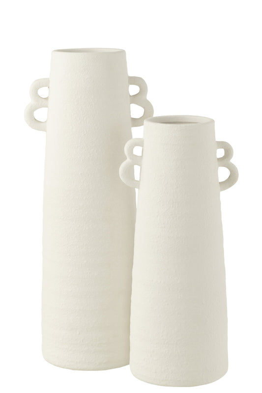 Vase Conical Clay White Large