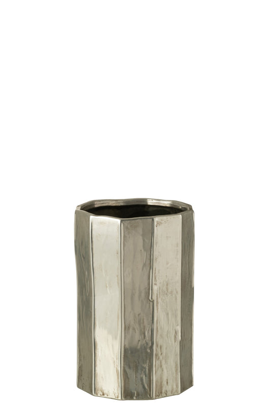 Flower Pot Ary Clay Silver Large