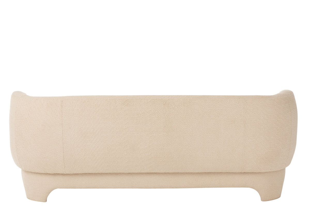 Seat 2/3-Person Knitted Textile/Wood White