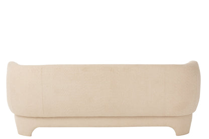 Seat 2/3-Person Knitted Textile/Wood White