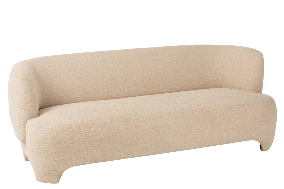 Seat 2/3-Person Knitted Textile/Wood White