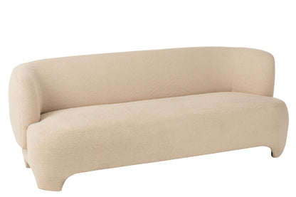Seat 2/3-Person Knitted Textile/Wood White