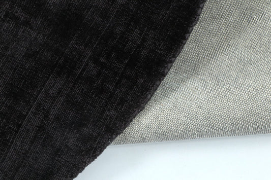 Carpet Round Handmade Viscose Black