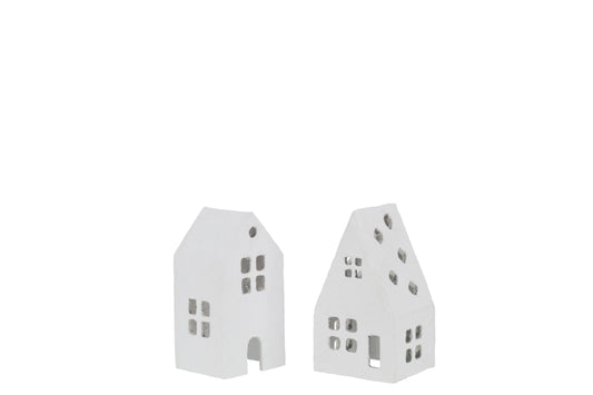 House Cotton Mache White Assortment Of 2