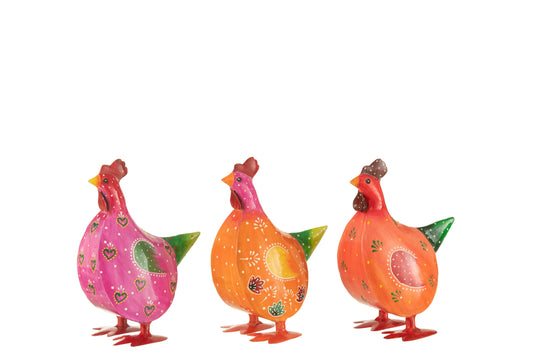 Rooster Iron Mix Assortment Of 3 Small