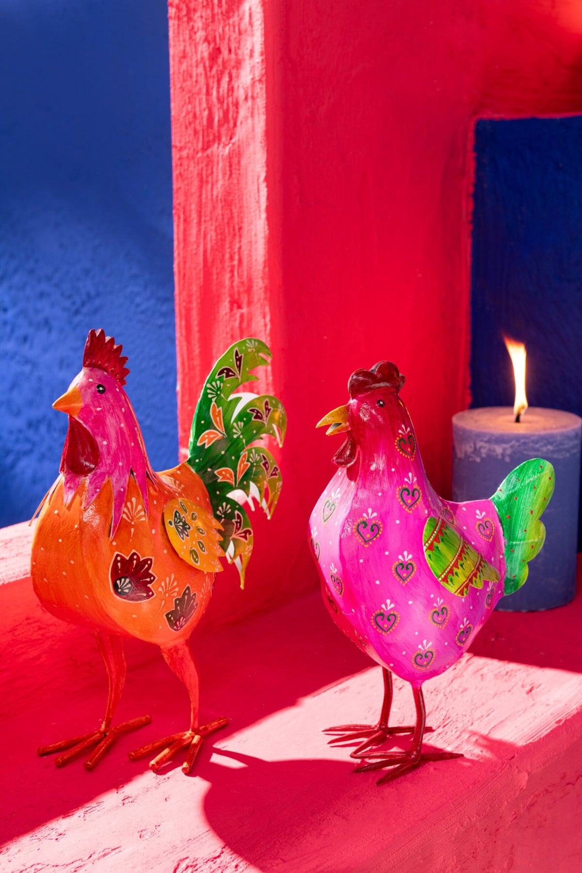 Rooster Iron Mix Assortment Of 2 Large