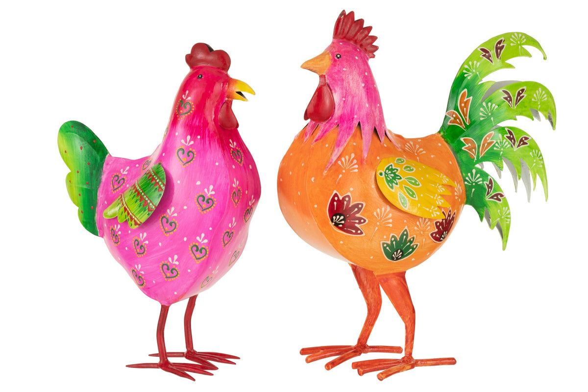 Rooster Iron Mix Assortment Of 2 Large