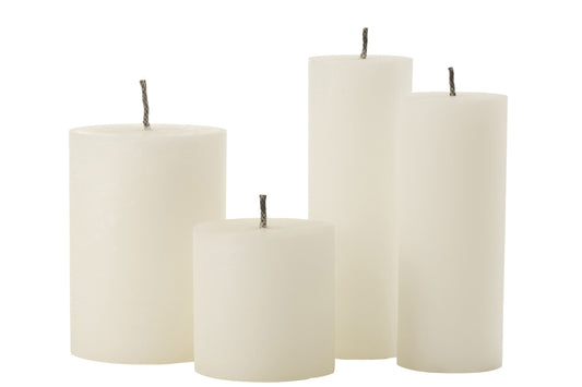 Buitenkaars Pilaar Paraffine Wit Extra Large-50uren