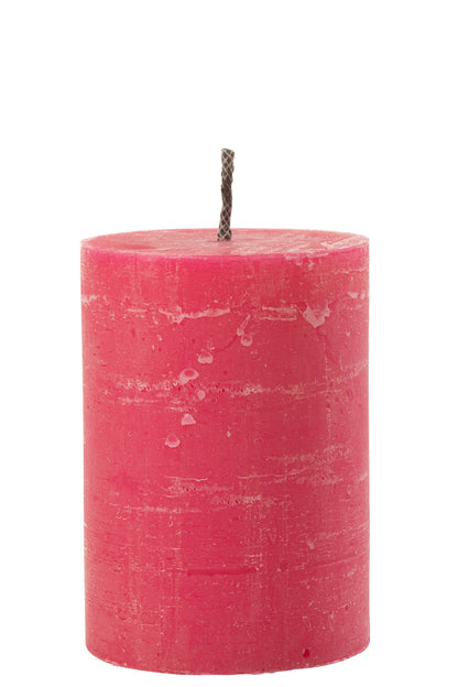 Buitenkaars Pilaar Paraffine Roze Medium-95uren