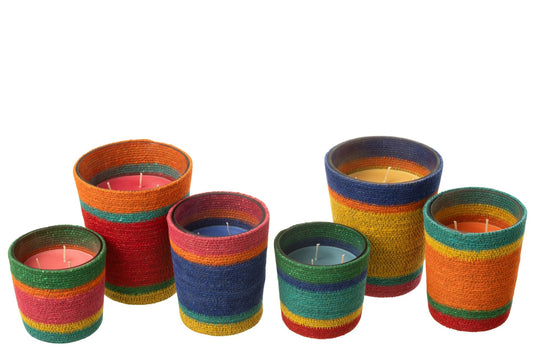 Geurkaars Mand Rood Was Mix Large-75 Uren Assortiment Van 2