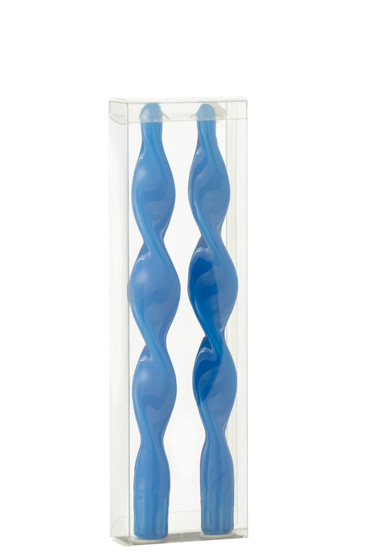 Doos 2 Kaars Gedraaid Blauw Small-3h
