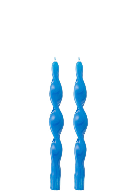 Doos 2 Kaars Gedraaid Blauw Small-3h
