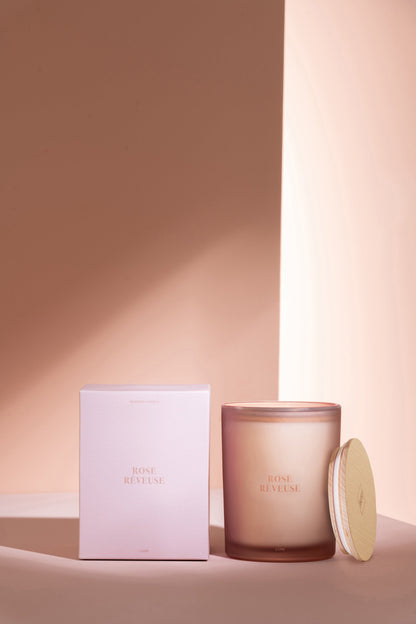Geurkaars Accords Essentiels Rose Rêveuse-52h