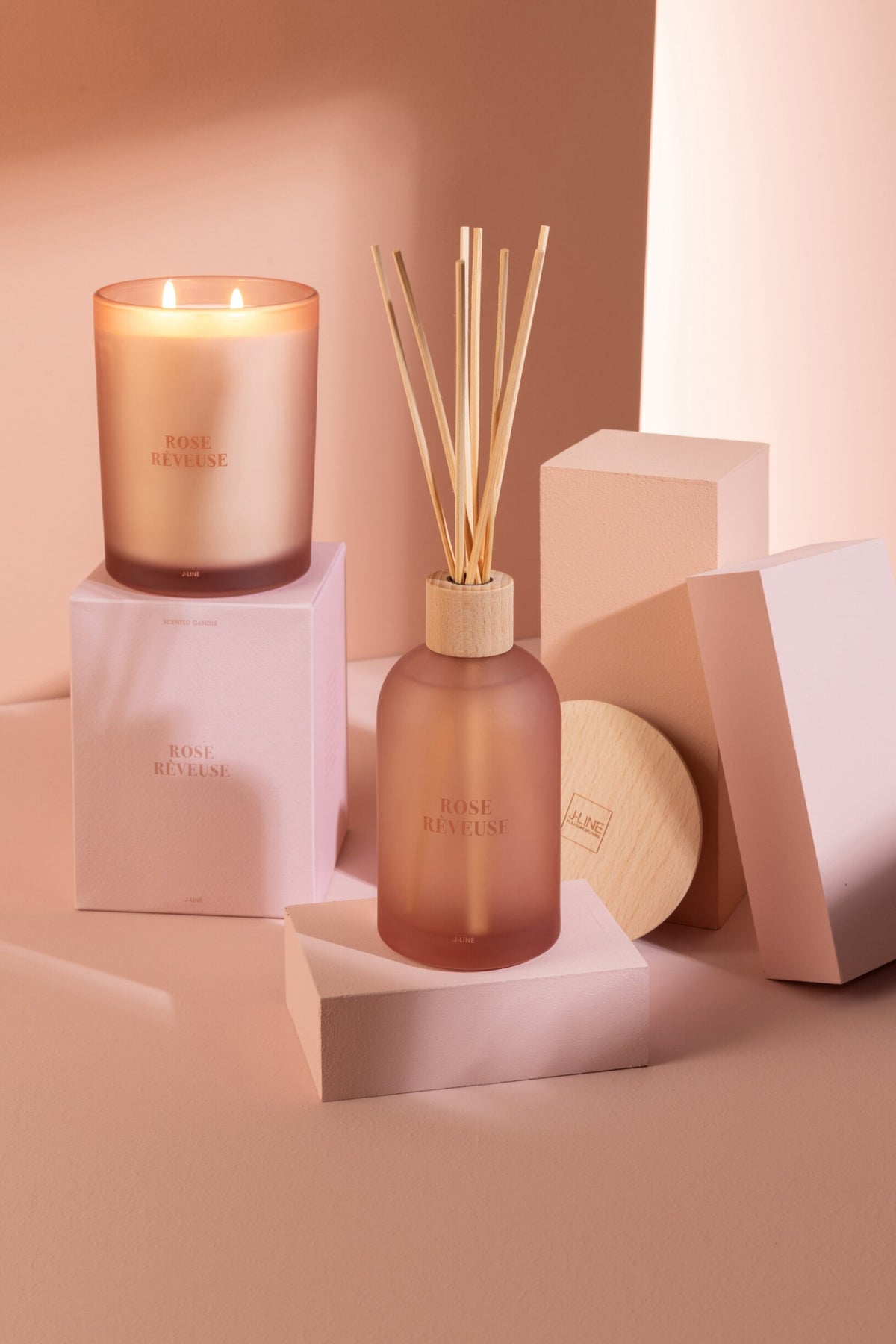 Geurkaars Accords Essentiels Rose Rêveuse-52h
