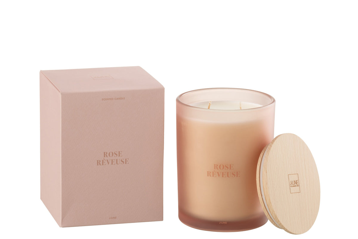 Geurkaars Accords Essentiels Rose Rêveuse-52h