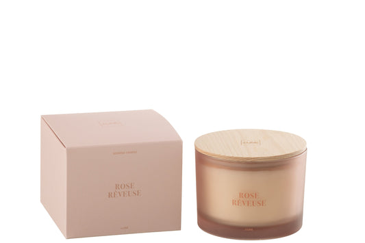 Geurkaars Accords Essentiels Rose Rêveuse-28h
