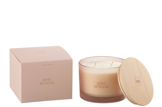 Geurkaars Accords Essentiels Rose Rêveuse-28h
