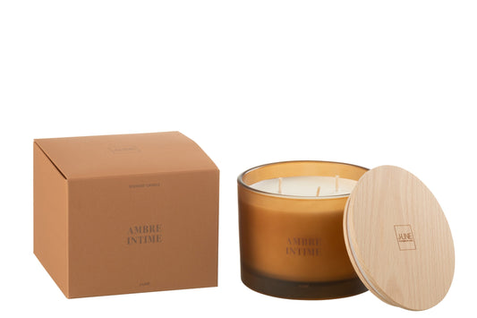Geurkaars Accords Essentiels Ambre Intime-28h