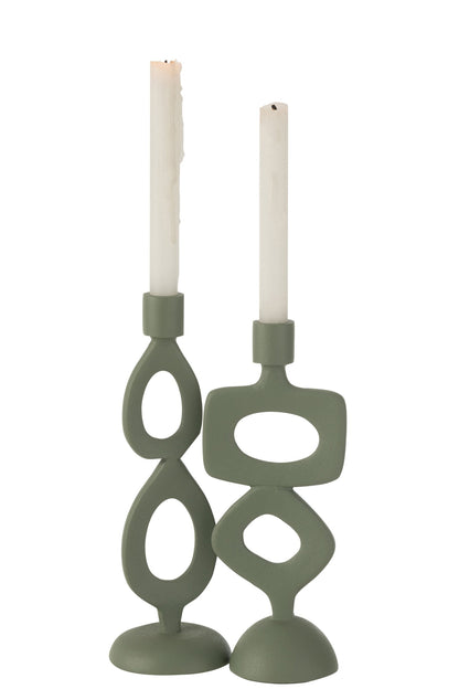 Kaarshouder Ringen Aluminium Groen Assortiment Van 2