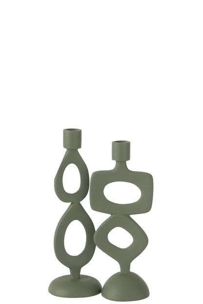 Kaarshouder Ringen Aluminium Groen Assortiment Van 2