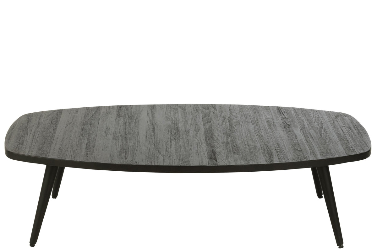 Coffee Table Rectangular Recycle Teak Black
