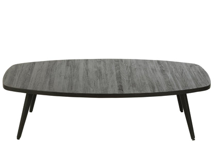 Coffee Table Rectangular Recycle Teak Black