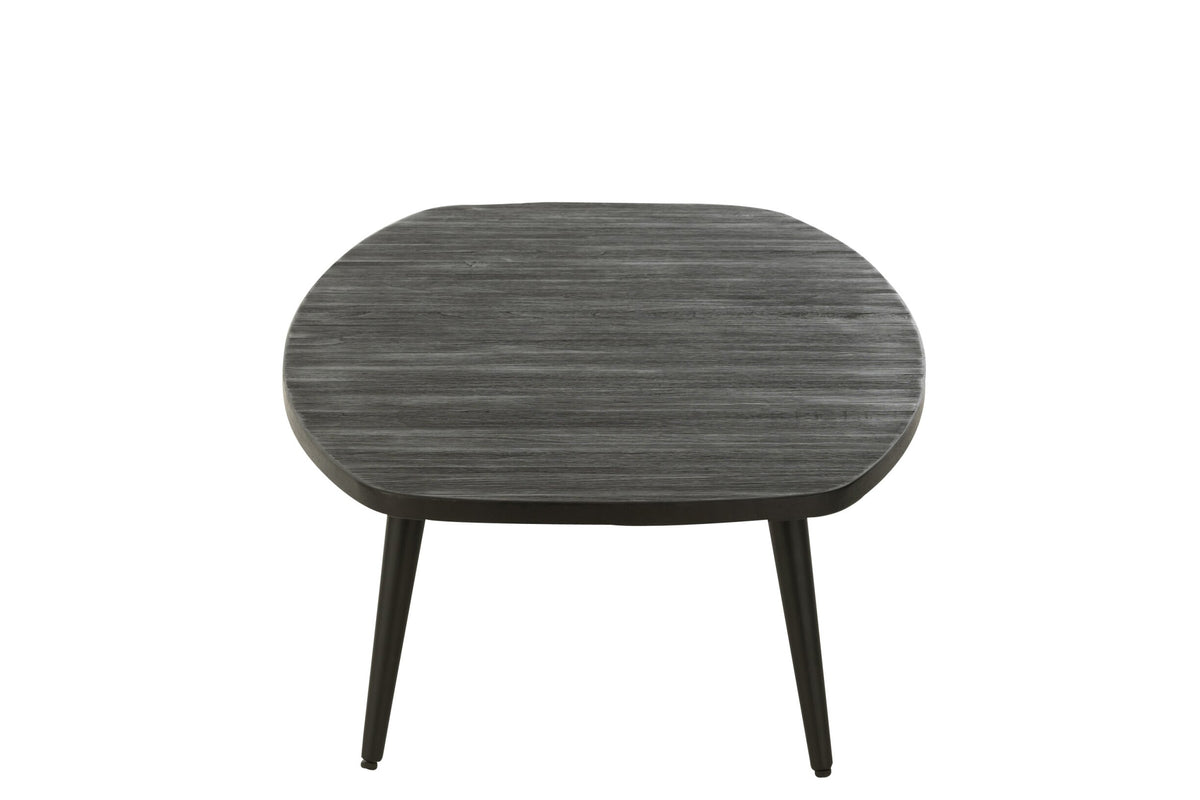 Coffee Table Rectangular Recycle Teak Black