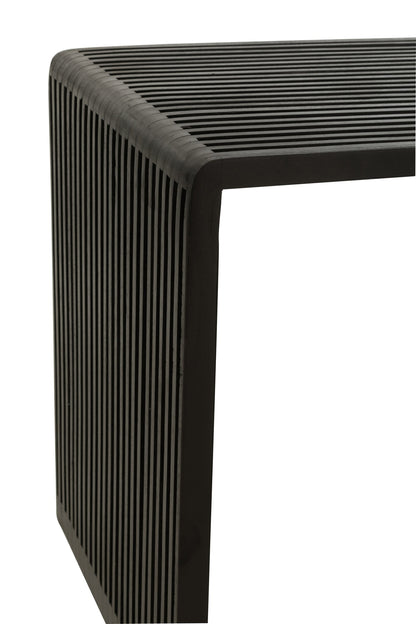 Set Of 2 Coffee Tables Cubic Recycle Teak Black