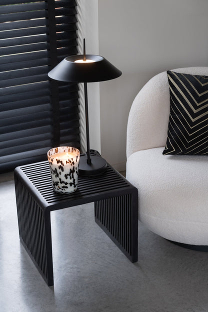 Set Of 2 Coffee Tables Cubic Recycle Teak Black