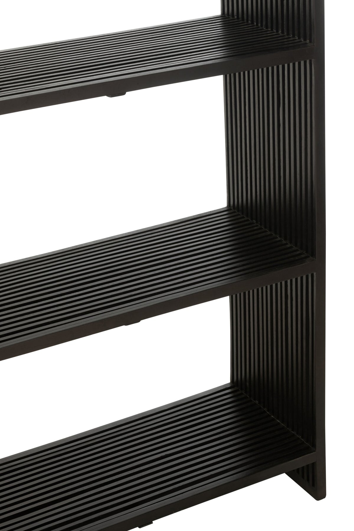 Bookcase 4 Shelves Recycle Teak Black