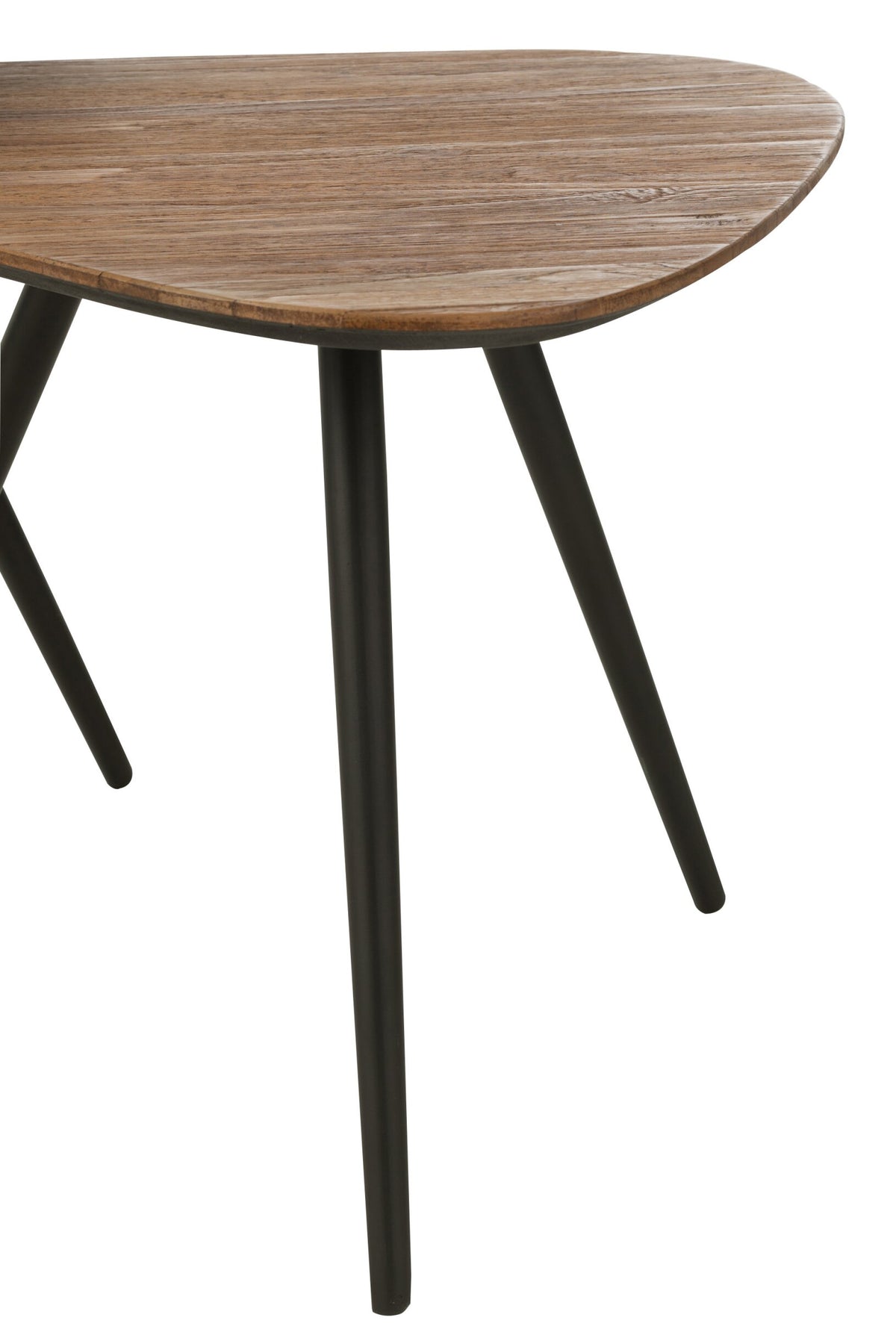 Set Of 2 Tables Triangle Recycle Teak Natural