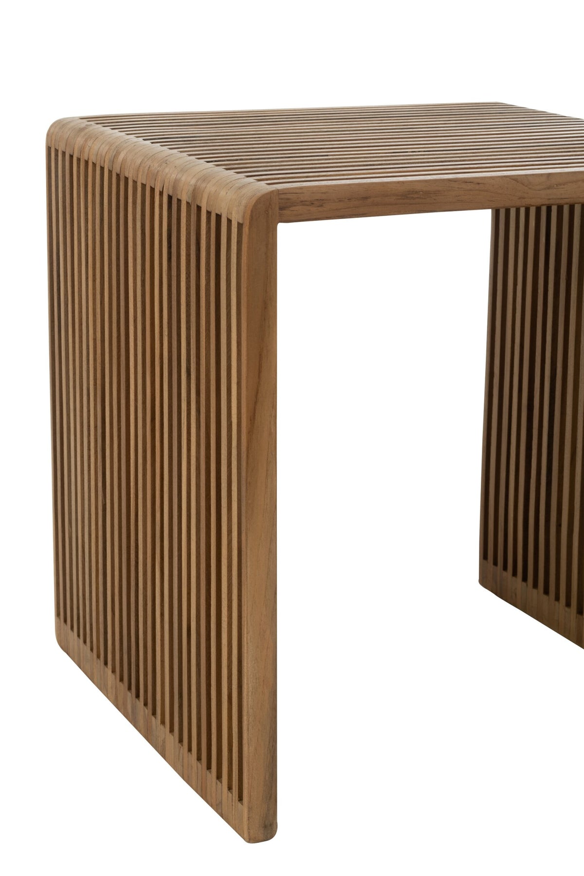 Set Of 2 Coffee Tables Cubic Recycle Teak Natural