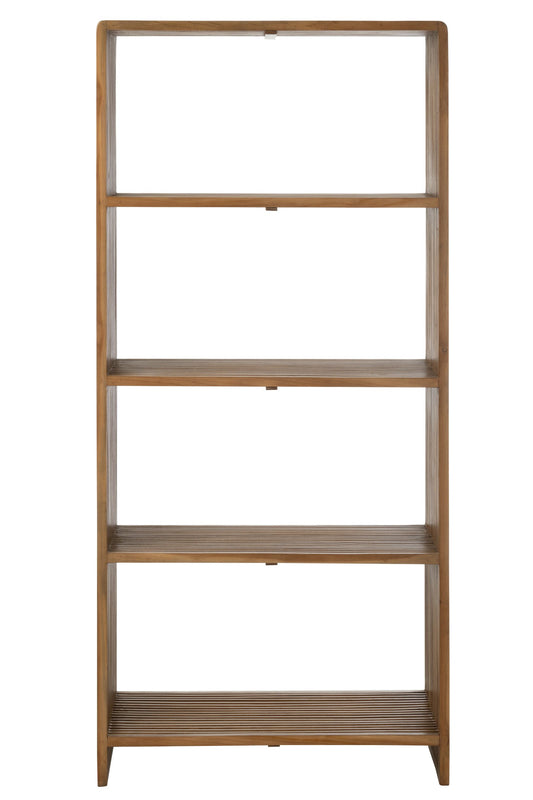 Bookcase 4 Shelves Recycle Teak Natural