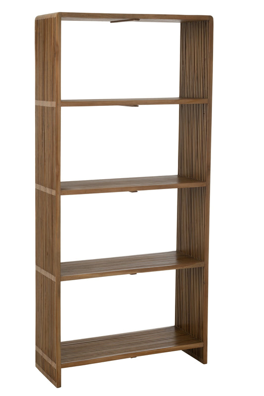Bookcase 4 Shelves Recycle Teak Natural