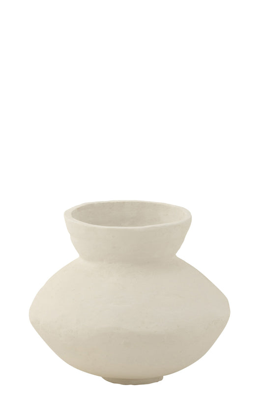 Pot Collar Paper Mache White