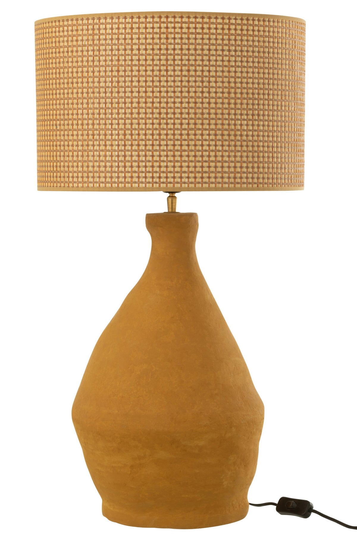 Lamp + Indus yellow papier-mâché shade