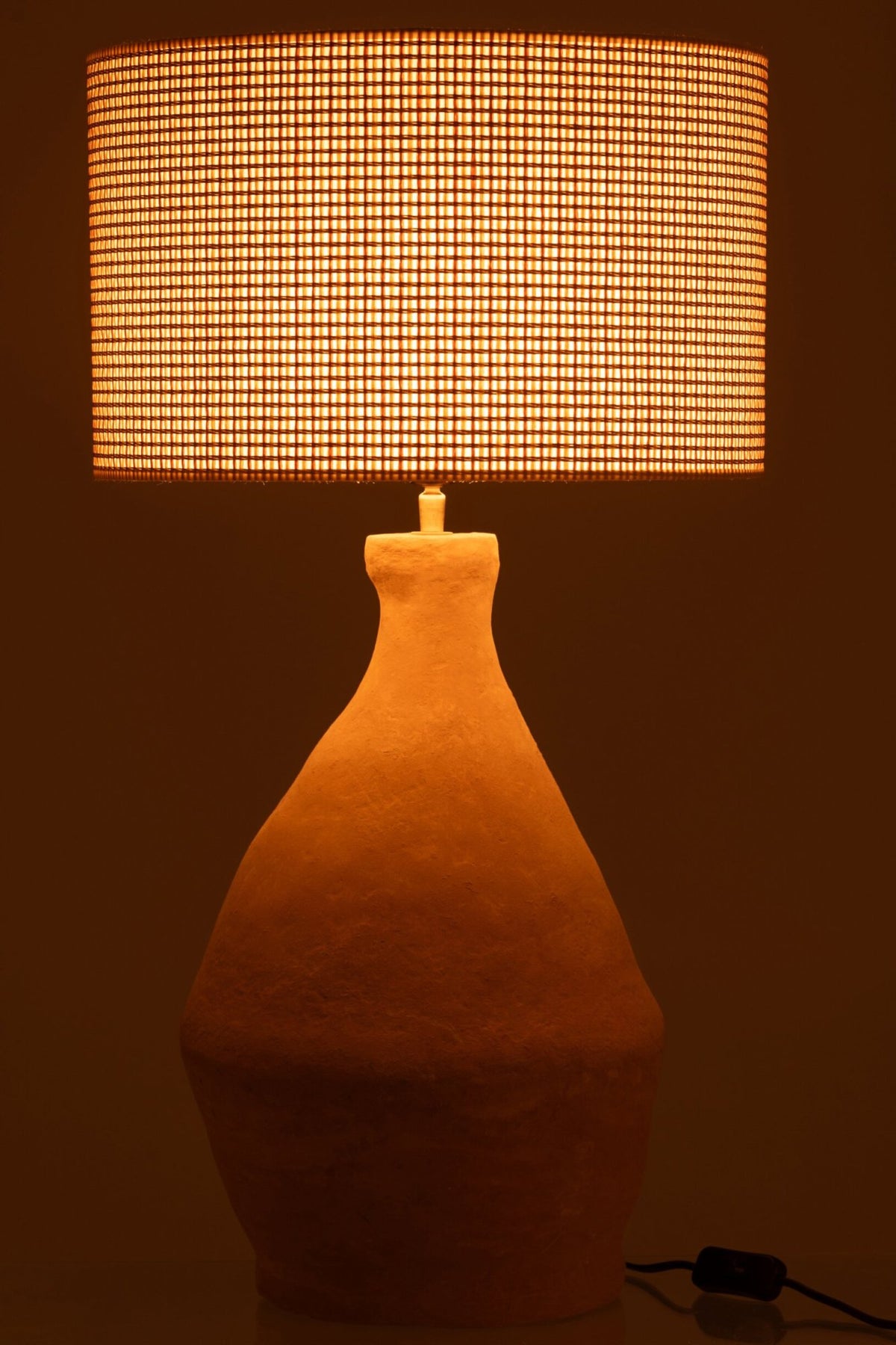 Lamp + Indus yellow papier-mâché shade