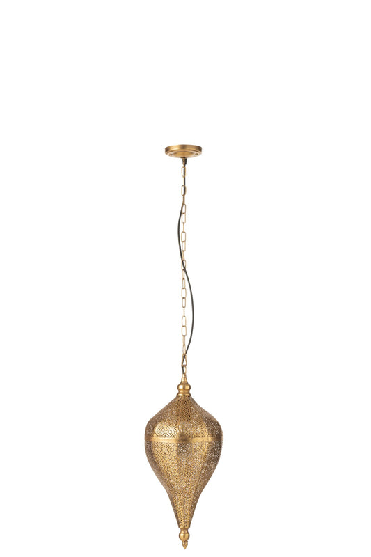 Hanglamp druppel metaal goud klein