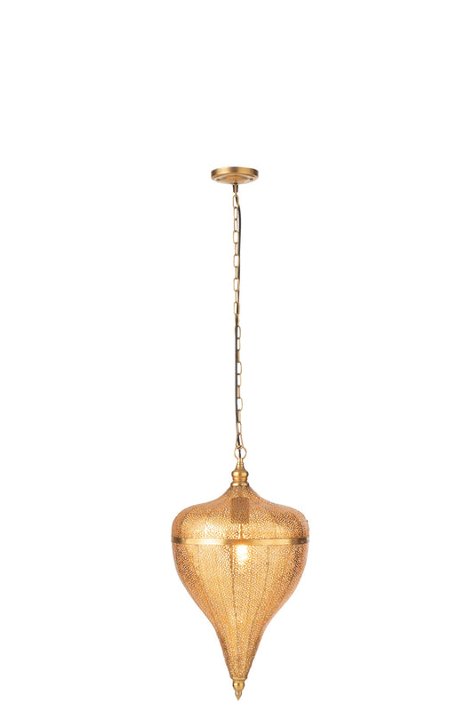 Hanglamp druppel metaal goud groot