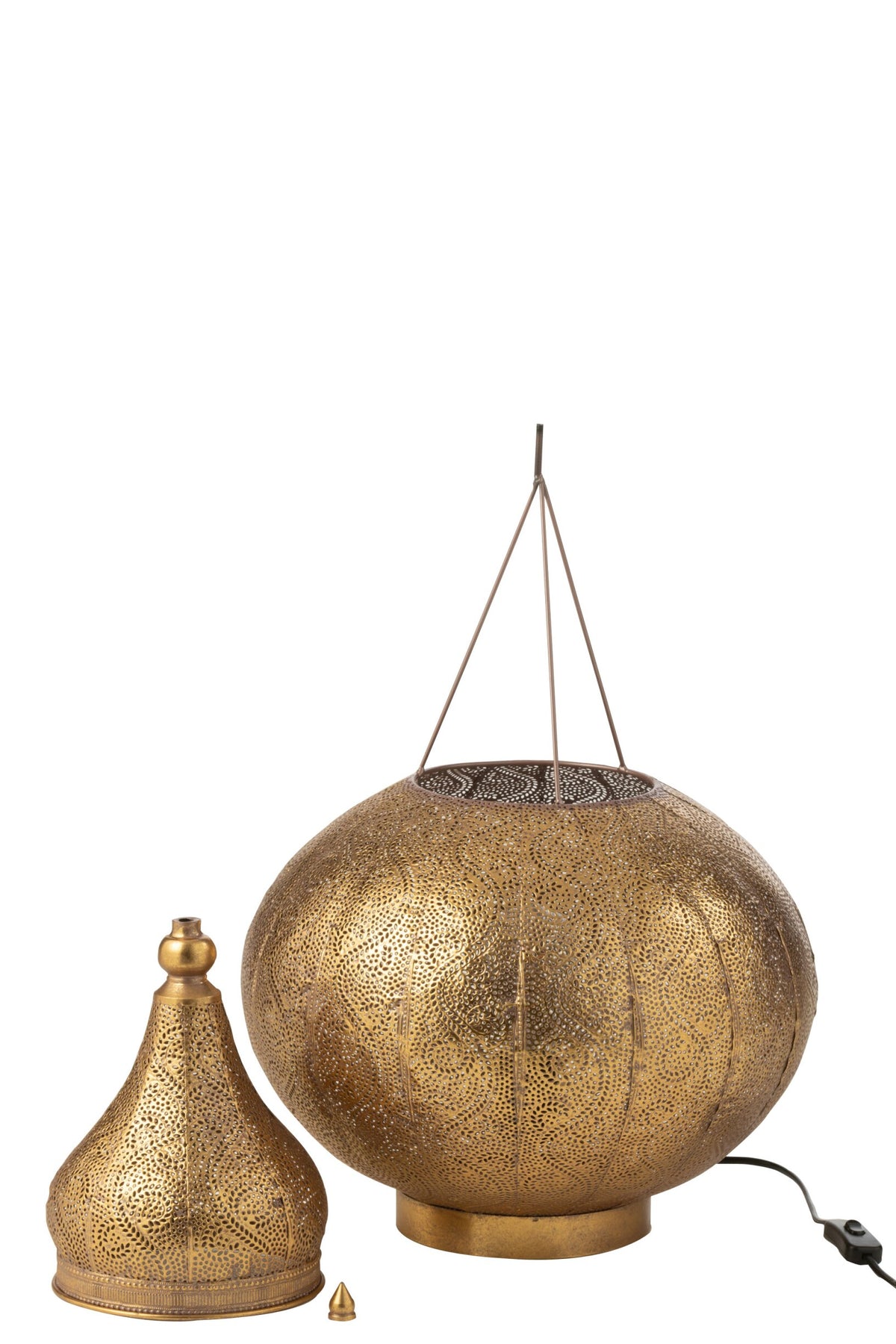 Aladdin lamp metal gold small