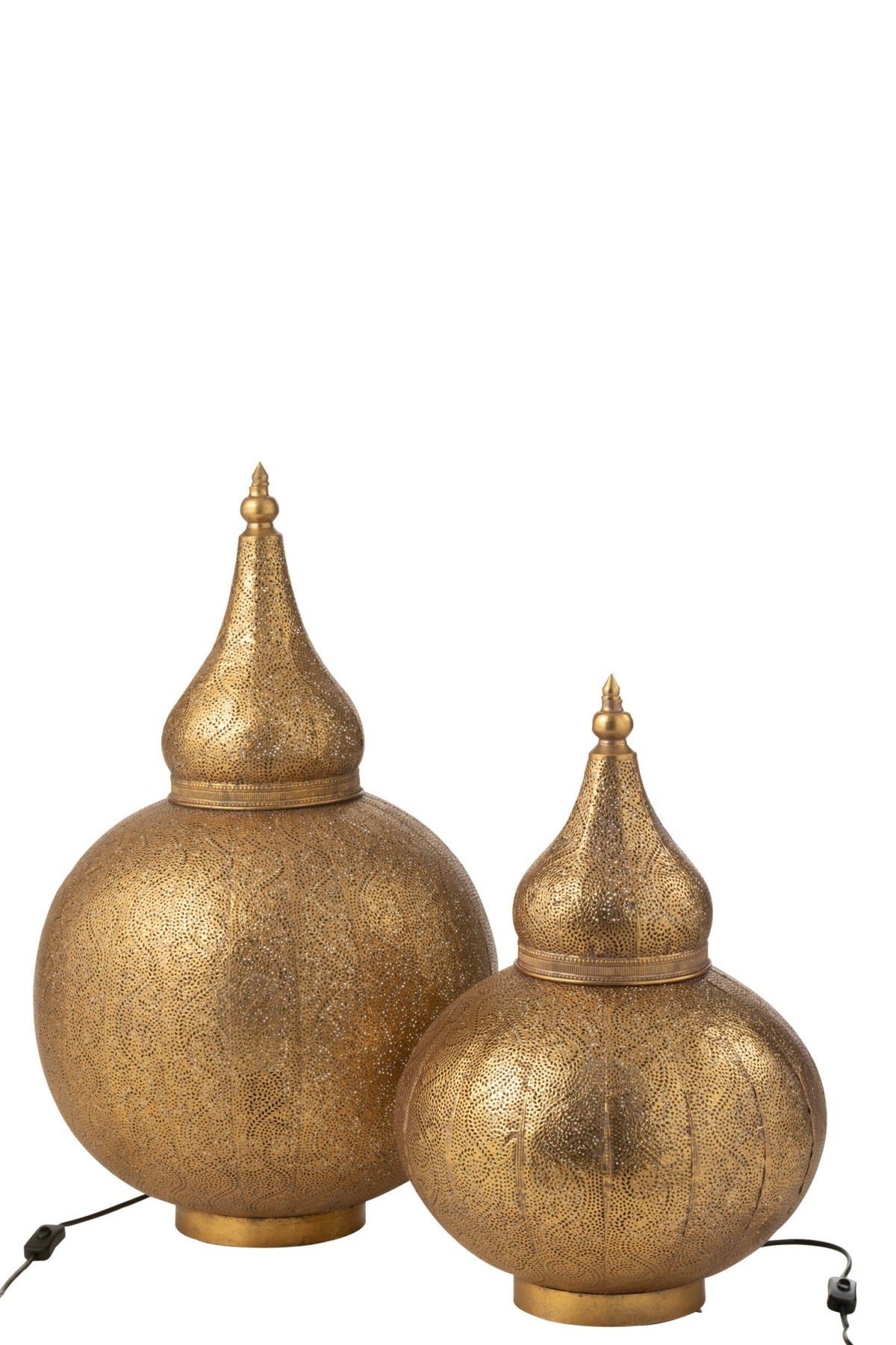 Aladdin lamp metal gold large