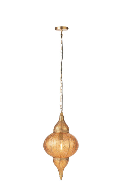 Pendant light Bore metal gold small