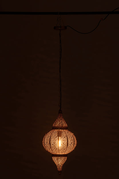 Pendant light Bore metal gold small