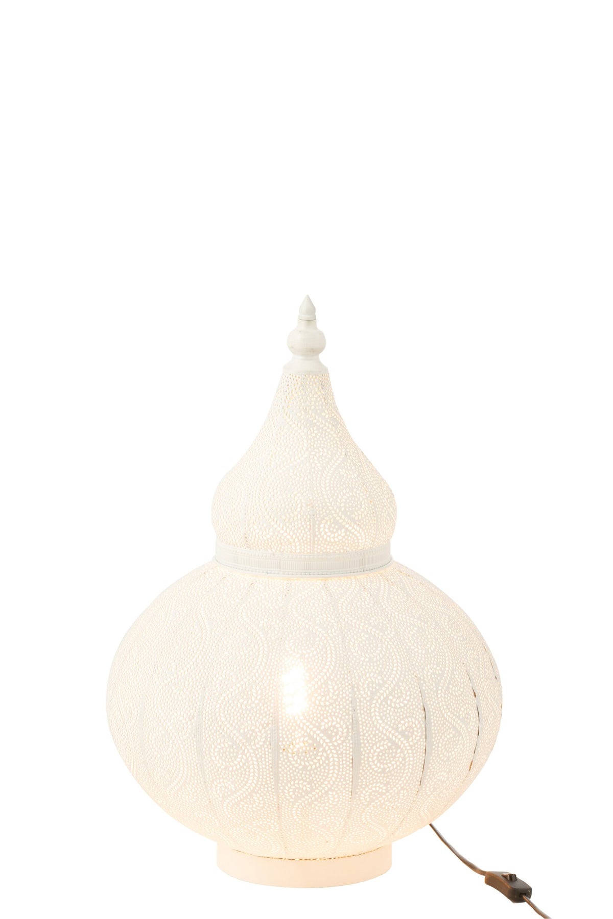 Aladdin lamp metal white small