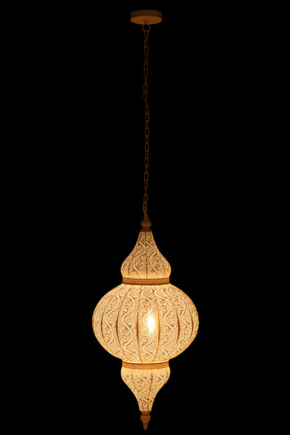 Suspension Bore métal blanc grande