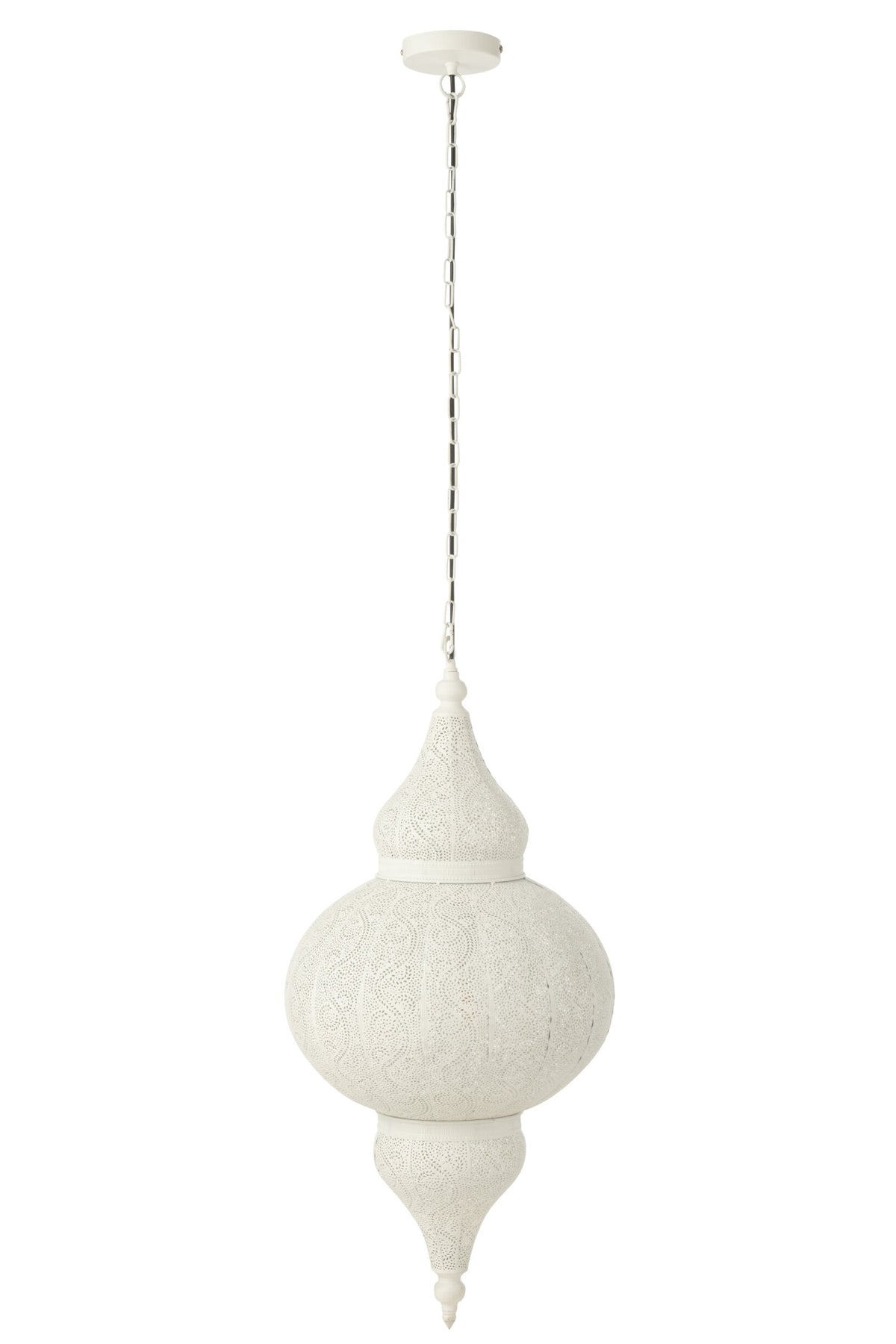 Suspension Bore métal blanc grande