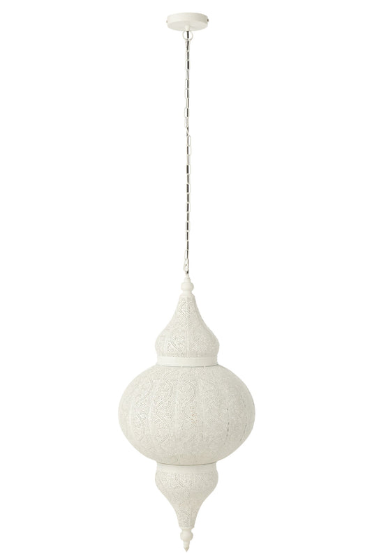 Hanglamp Bore metaal wit groot