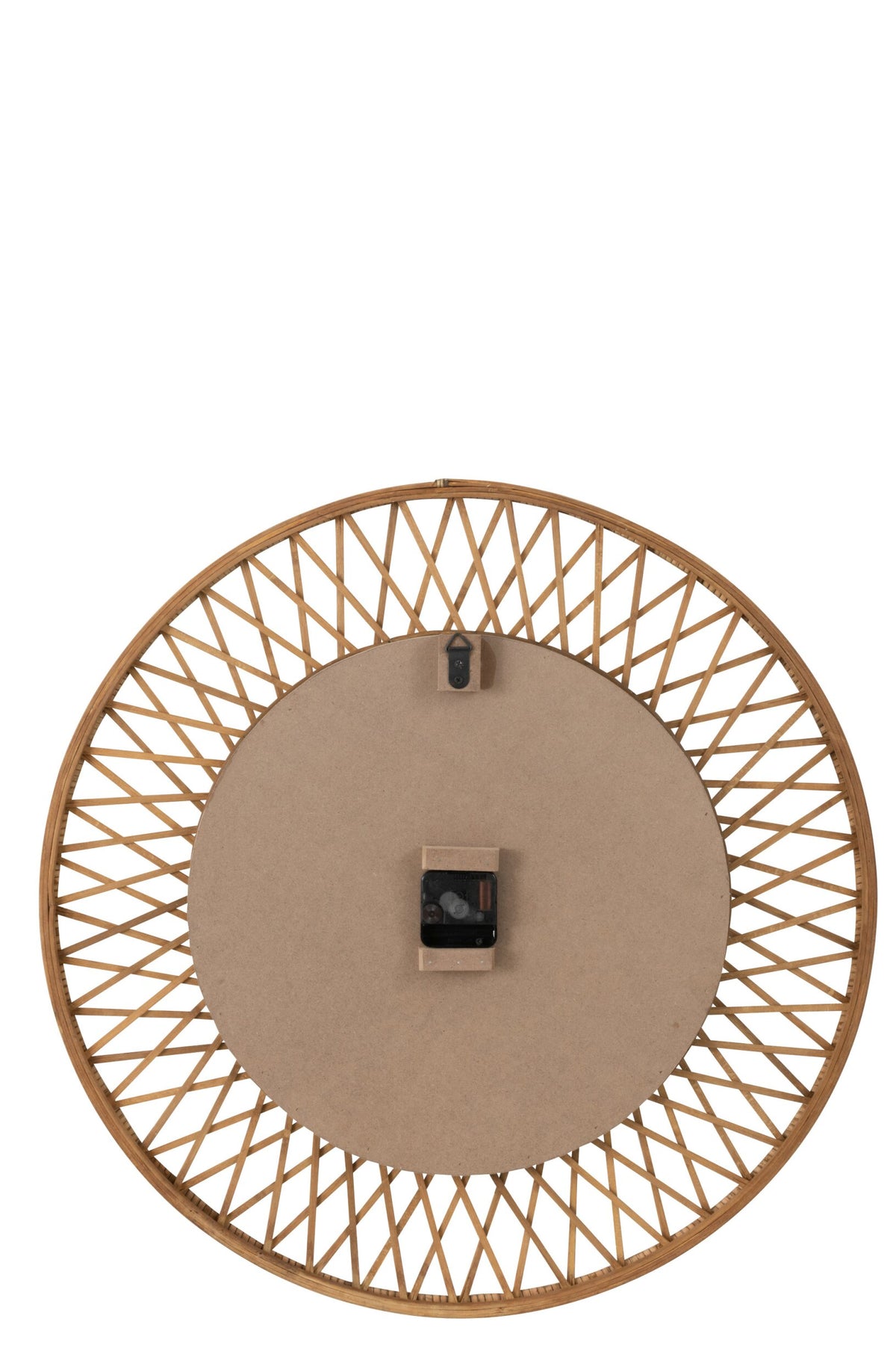 Wall Clock Wonder Rattan/Plywood Natural/White Large