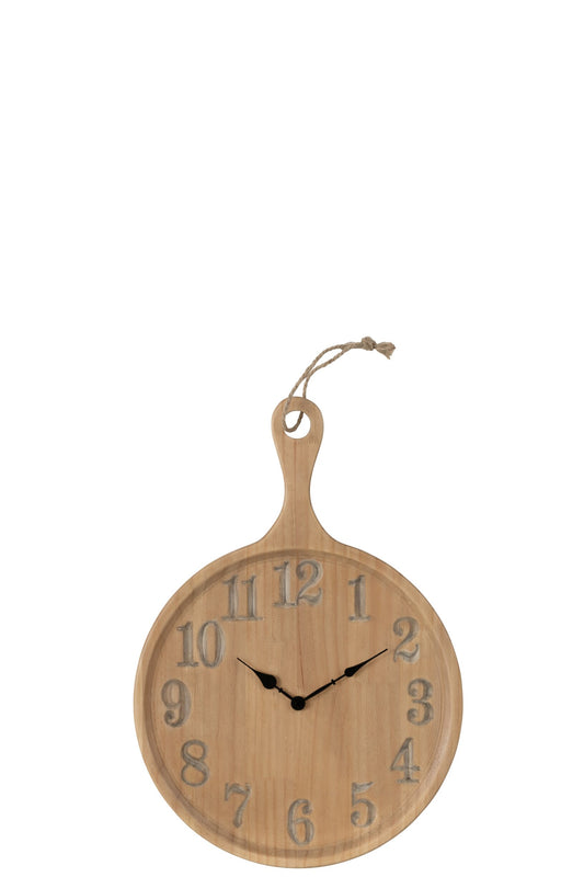 Wall Clock Plan Pinewood Natural Small