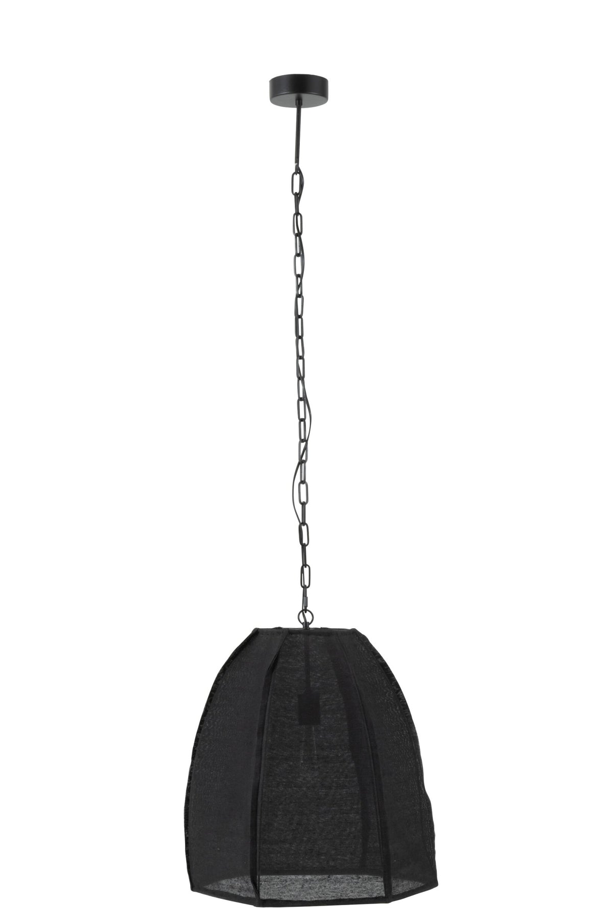 Ceiling lamp pear linen/iron black small